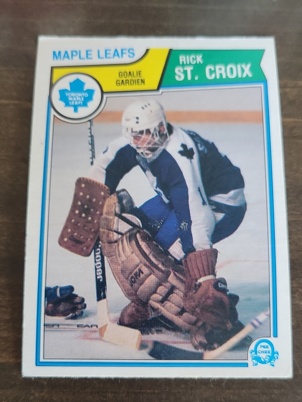 1983/84 OPC Rick St. Croix Toronto Maple Leafs Hockey Card - Blue & White